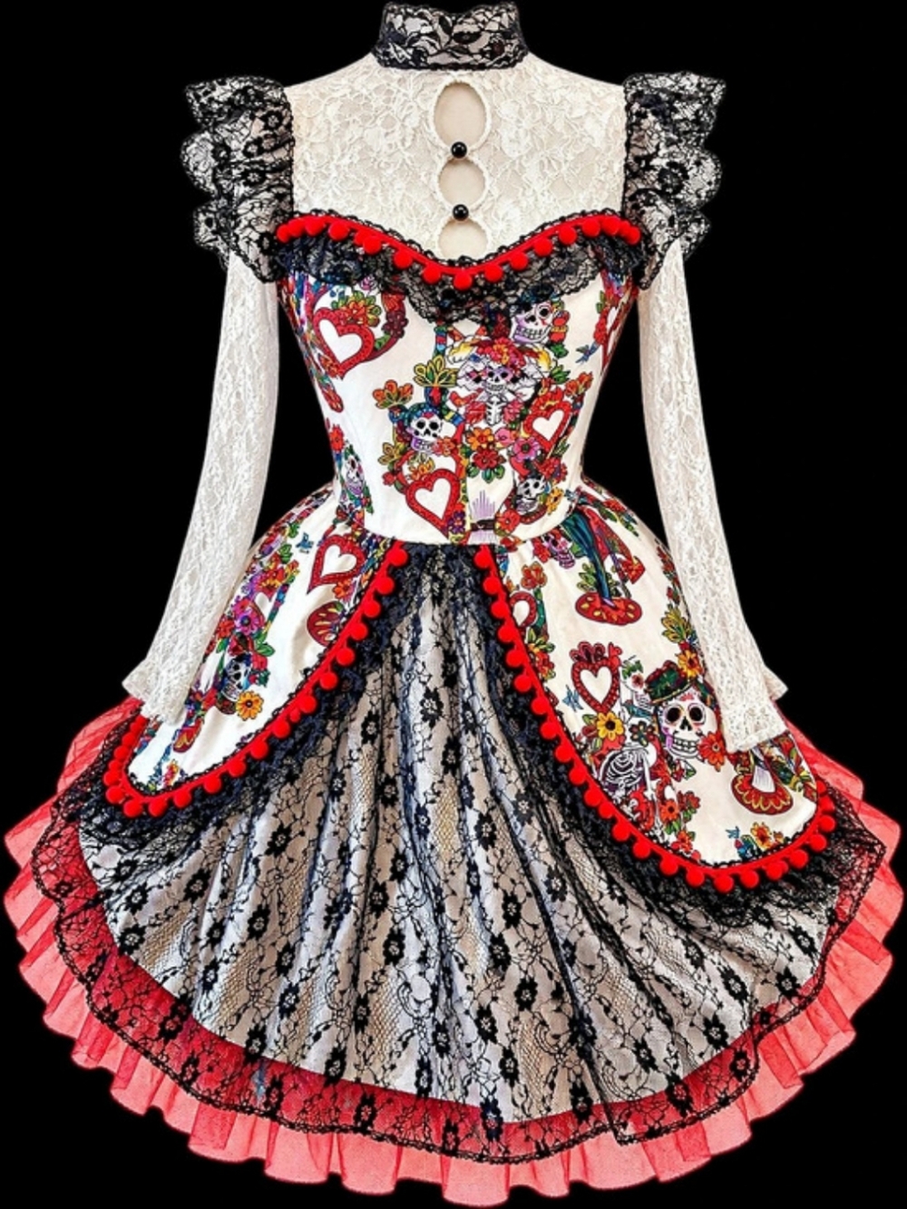 Spirit Halloween La Novia Day of the Dead Mini Dress Medium